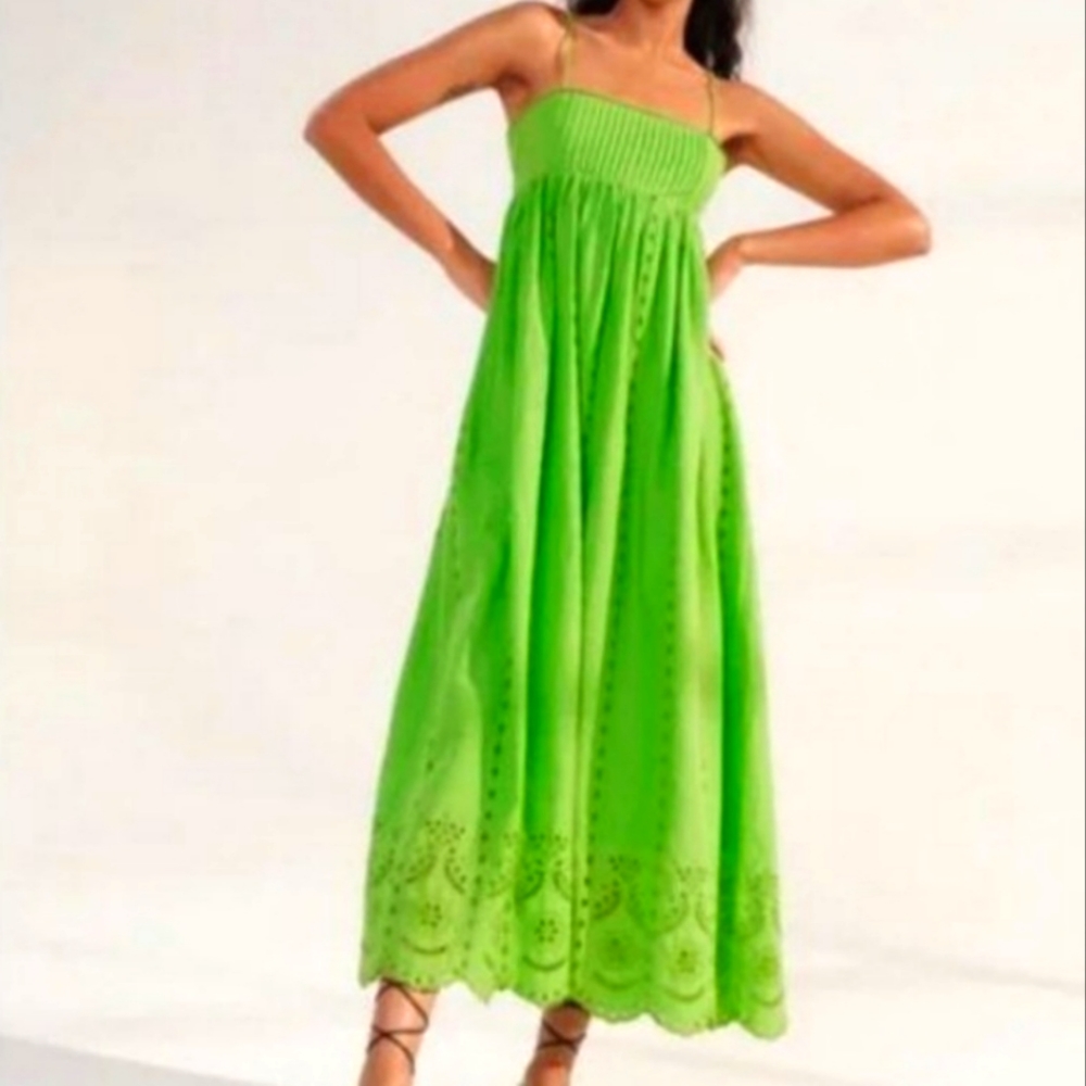 ZARA LIME GREEN DRESS